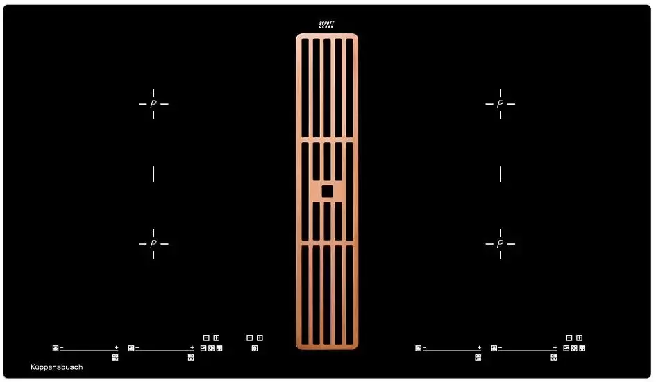 Индукционная варочная панель с вытяжкой Kuppersbusch KMI 9800.0 SR Copper (отгружается KMI 9800.0 SR