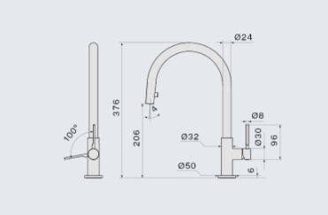 Однорычажный смеситель для мойки