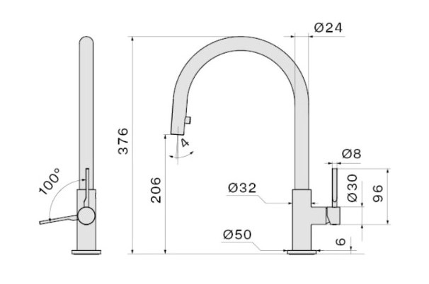 Однорычажный смеситель для мойки